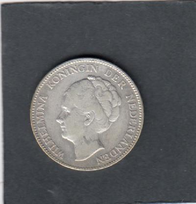 Beschrijving: 1 Gulden WILHELMINA